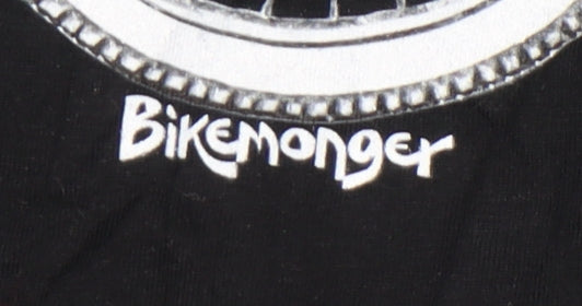 Teemill Black Biker Graphic Men's T-Shirt M