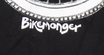 Teemill Black Biker Graphic Men's T-Shirt M