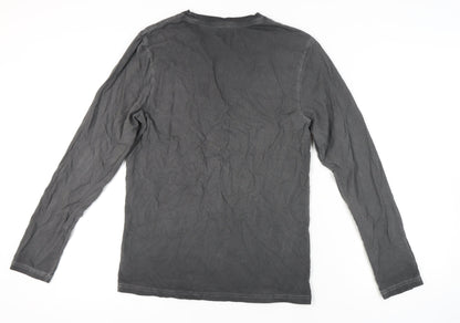 Red Herring Men's Grey Long Sleeve T-Shirt Size S