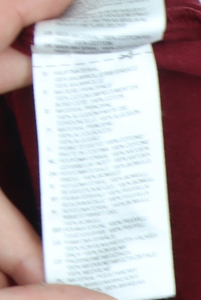 Adidas Men's Red Short Sleeve T-Shirt, Medium