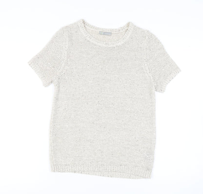 Womens UK Size 14 Marks and Spencer Beige Pullover Jumper