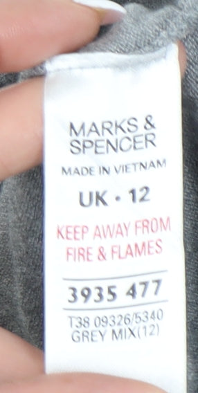 Womens UK Size 12 Marks and Spencer Grey Pullover Jumper