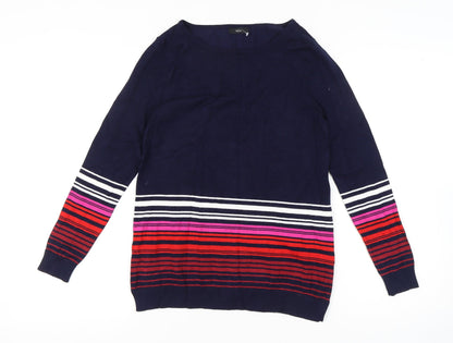 Womens UK Size 10 M&Co Multicoloured Cardigan Jumper