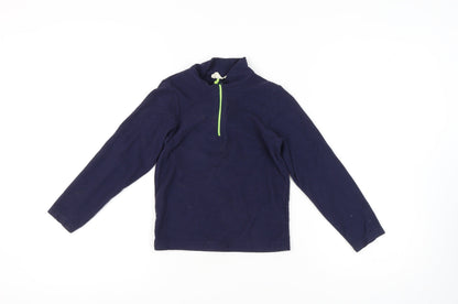 Mountain Warehouse Boys Blue Sweatshirt 7-8 Years - 1/4 Zip, Casual