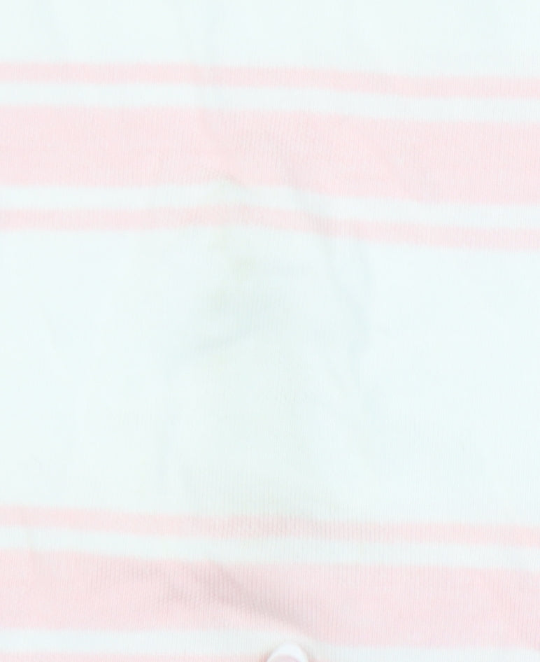 Cotton Traders Men's Pink Striped Polo, XL, Casual Wear