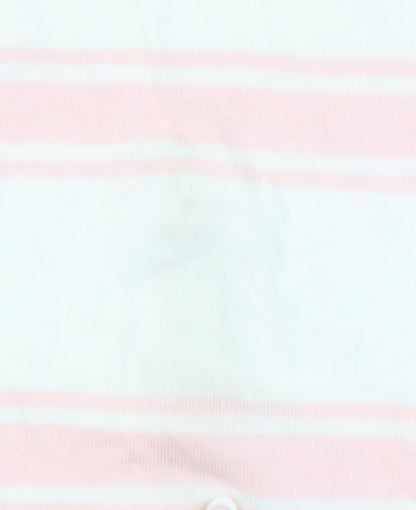 Cotton Traders Men's Pink Striped Polo, XL, Casual Wear