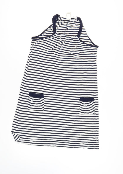 Next Women's Multicoloured Striped Swing Dress Size 10