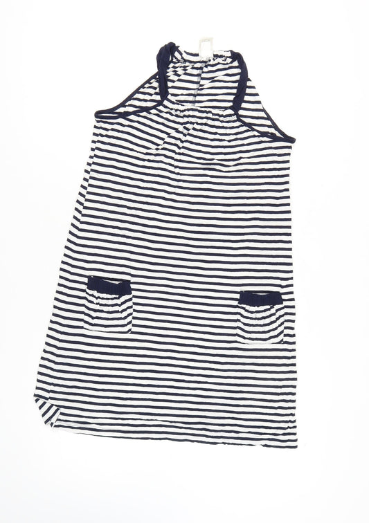 Next Women's Multicoloured Striped Swing Dress Size 10