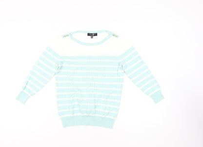 Laura Ashley Women's Striped Jumper, Multicoloured, Size 10