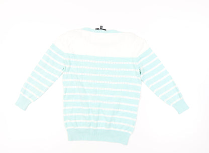 Laura Ashley Women's Striped Jumper, Multicoloured, Size 10