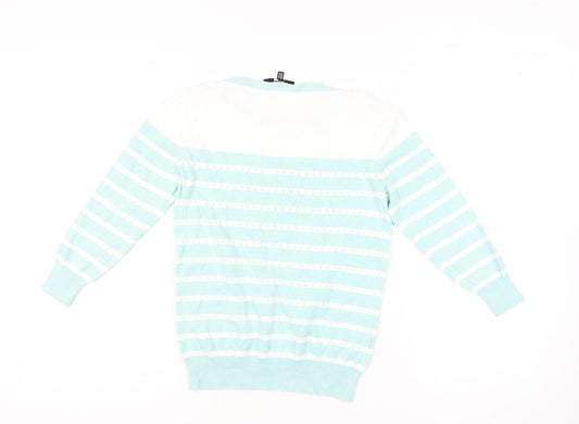 Laura Ashley Women's Striped Jumper, Multicoloured, Size 10