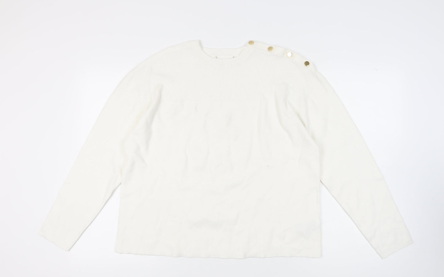 Marks and Spencer Ivory Women's L Crew Neck Jumper
