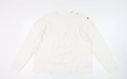 Marks and Spencer Ivory Women's L Crew Neck Jumper