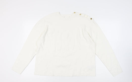 Marks and Spencer Ivory Women's L Crew Neck Jumper