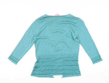 Womens UK Size 10 Marks and Spencer Green Cardigan Jumper
