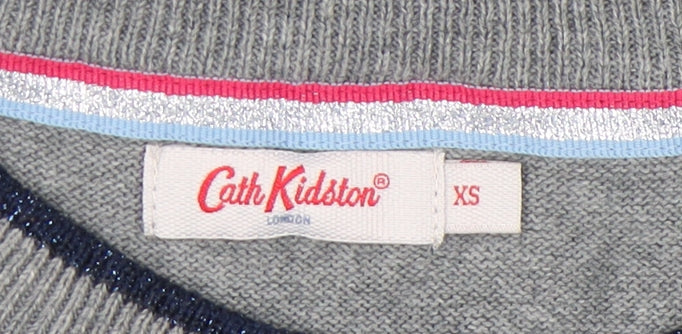 Cath Kidston Women's Grey XS Pullover Sequin Jumper