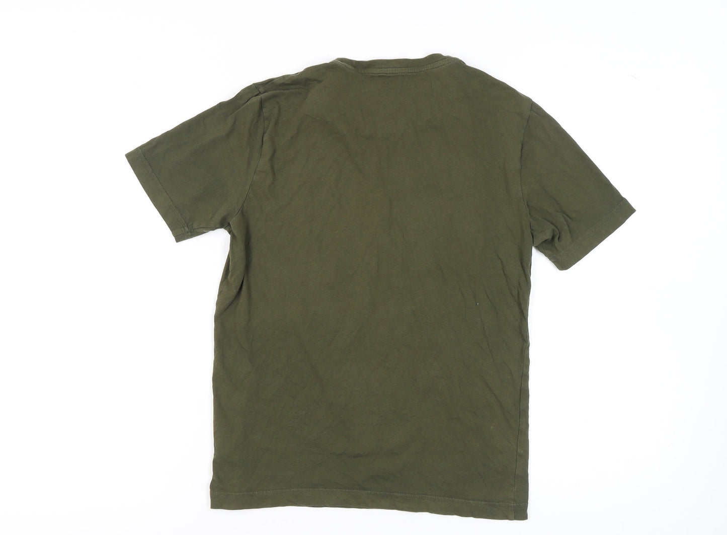 Puma Men's Green T-Shirt S Graphic Print Logo Casual