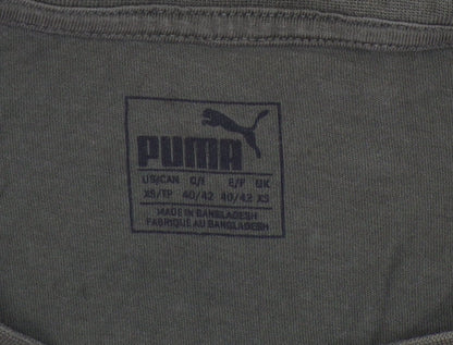 Puma Men's Green T-Shirt S Graphic Print Logo Casual