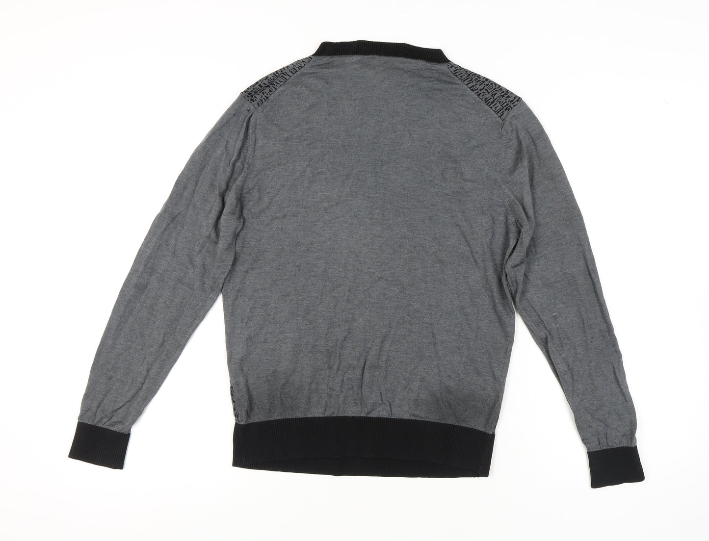 LILANZ Unisex Grey Geometric Pullover Jumper Size 20