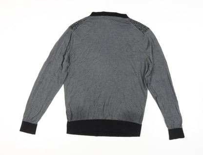 LILANZ Unisex Grey Geometric Pullover Jumper Size 20