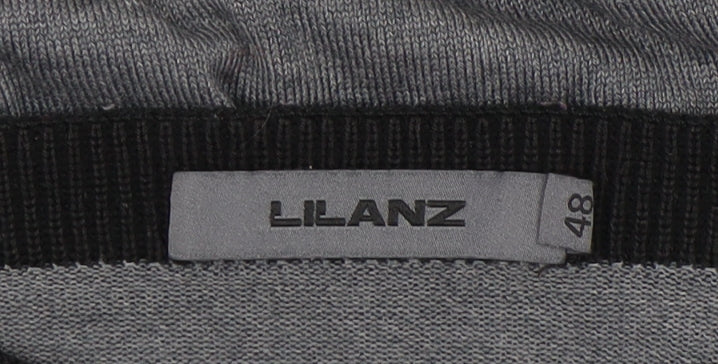 LILANZ Unisex Grey Geometric Pullover Jumper Size 20