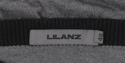 LILANZ Unisex Grey Geometric Pullover Jumper Size 20