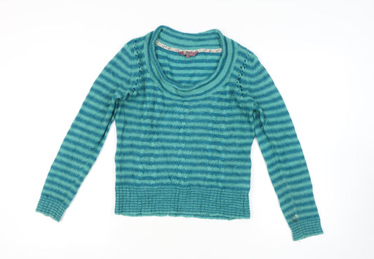 Womens UK Size 12 Fat Face Blue Pullover Jumper