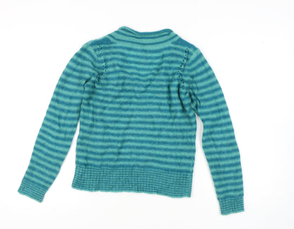 Womens UK Size 12 Fat Face Blue Pullover Jumper
