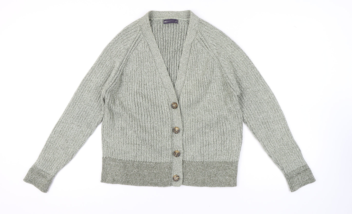 Womens UK Size XL Marks and Spencer Grey Cardigan Jumper