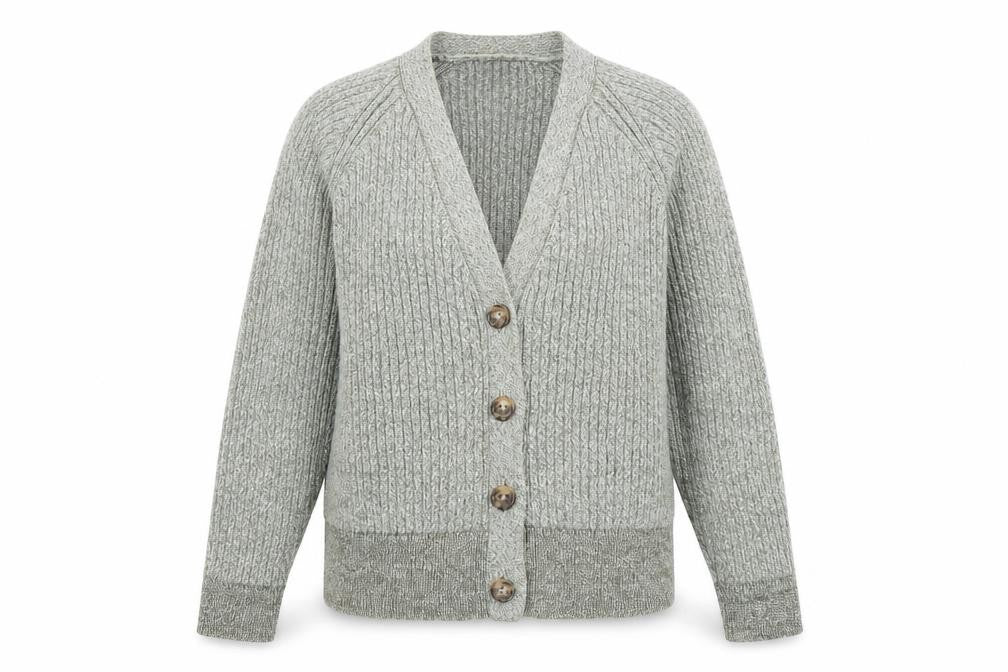 Womens UK Size XL Marks and Spencer Grey Cardigan Jumper