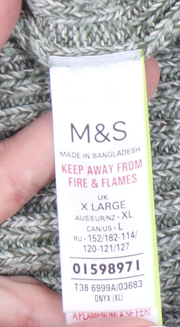 Womens UK Size XL Marks and Spencer Grey Cardigan Jumper