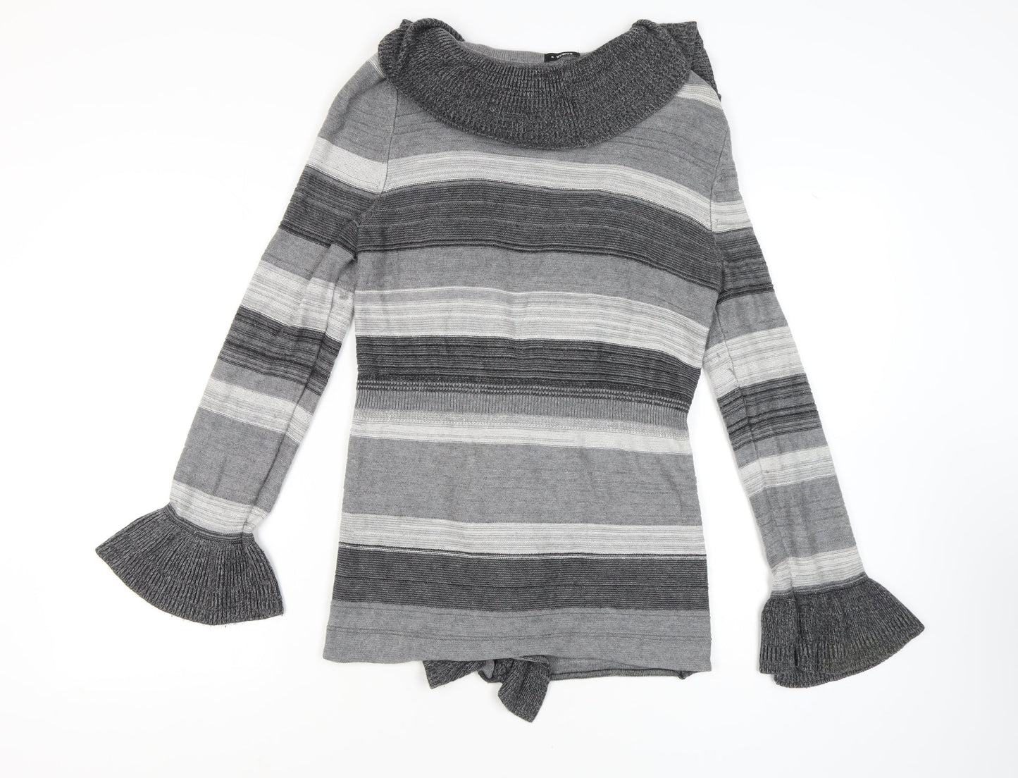 Womens UK Size 16 Roman Grey Cardigan Jumper
