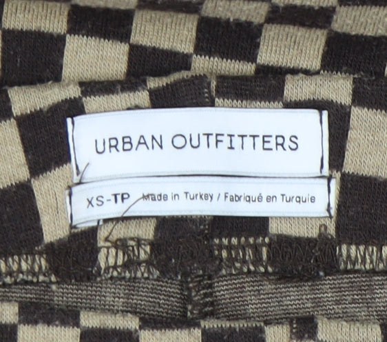Urban Outfitters Women's XS Brown Beige Check Leggings