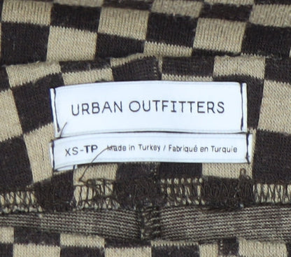 Urban Outfitters Women's XS Brown Beige Check Leggings