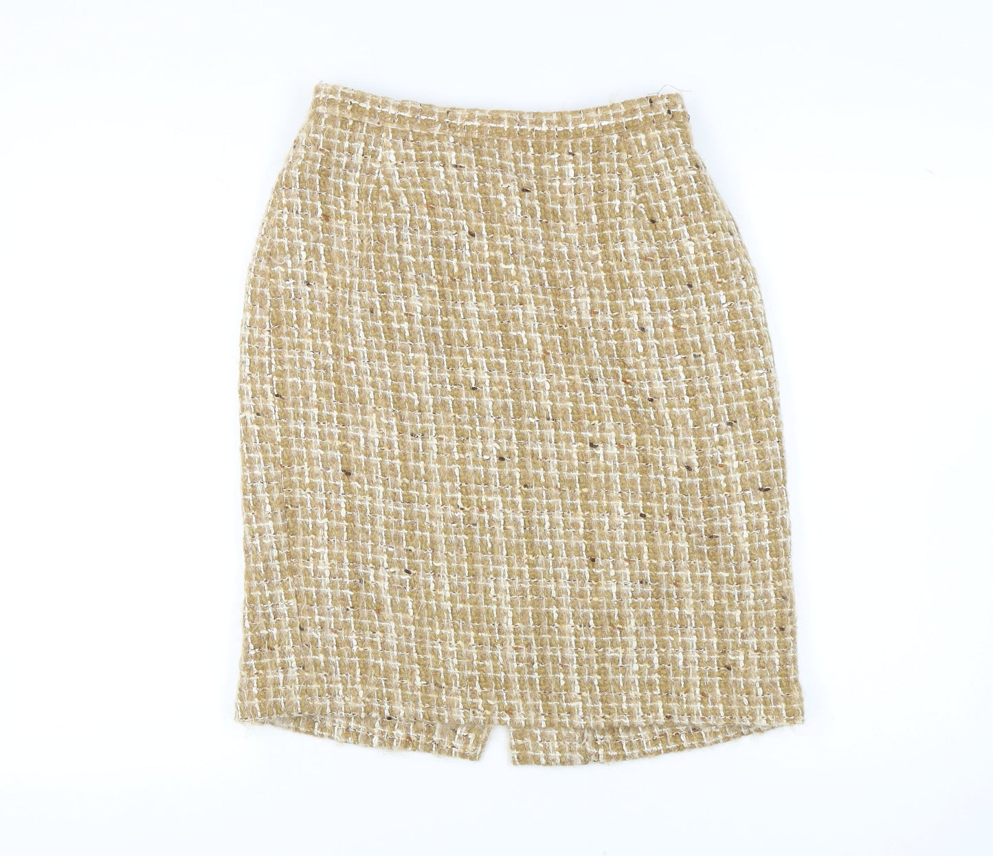 Alexon Women's Beige Pencil Skirt, Size 14, Wool Blend