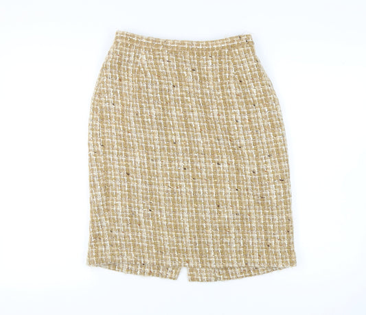 Alexon Women's Beige Pencil Skirt, Size 14, Wool Blend