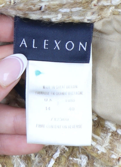 Alexon Women's Beige Pencil Skirt, Size 14, Wool Blend