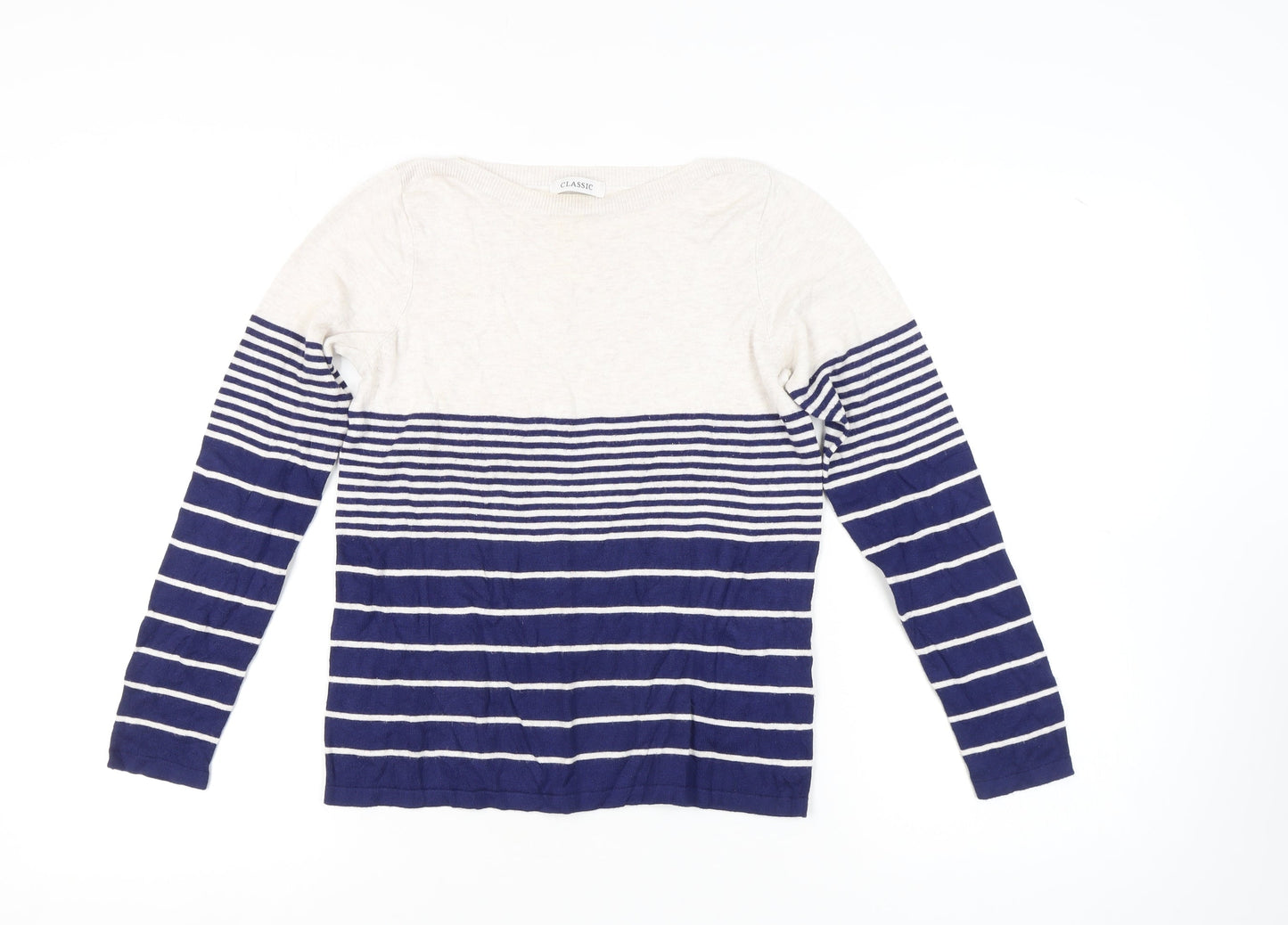 Womens UK Size 10 Marks and Spencer Navy Pullover Jumper
