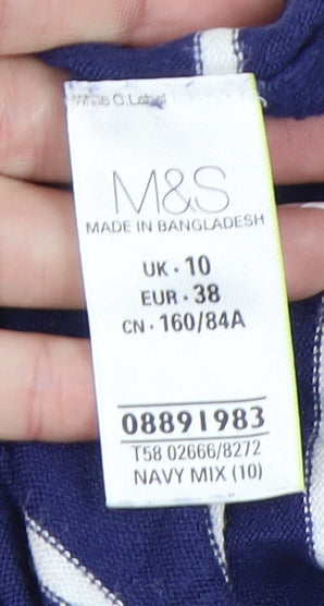 Womens UK Size 10 Marks and Spencer Navy Pullover Jumper