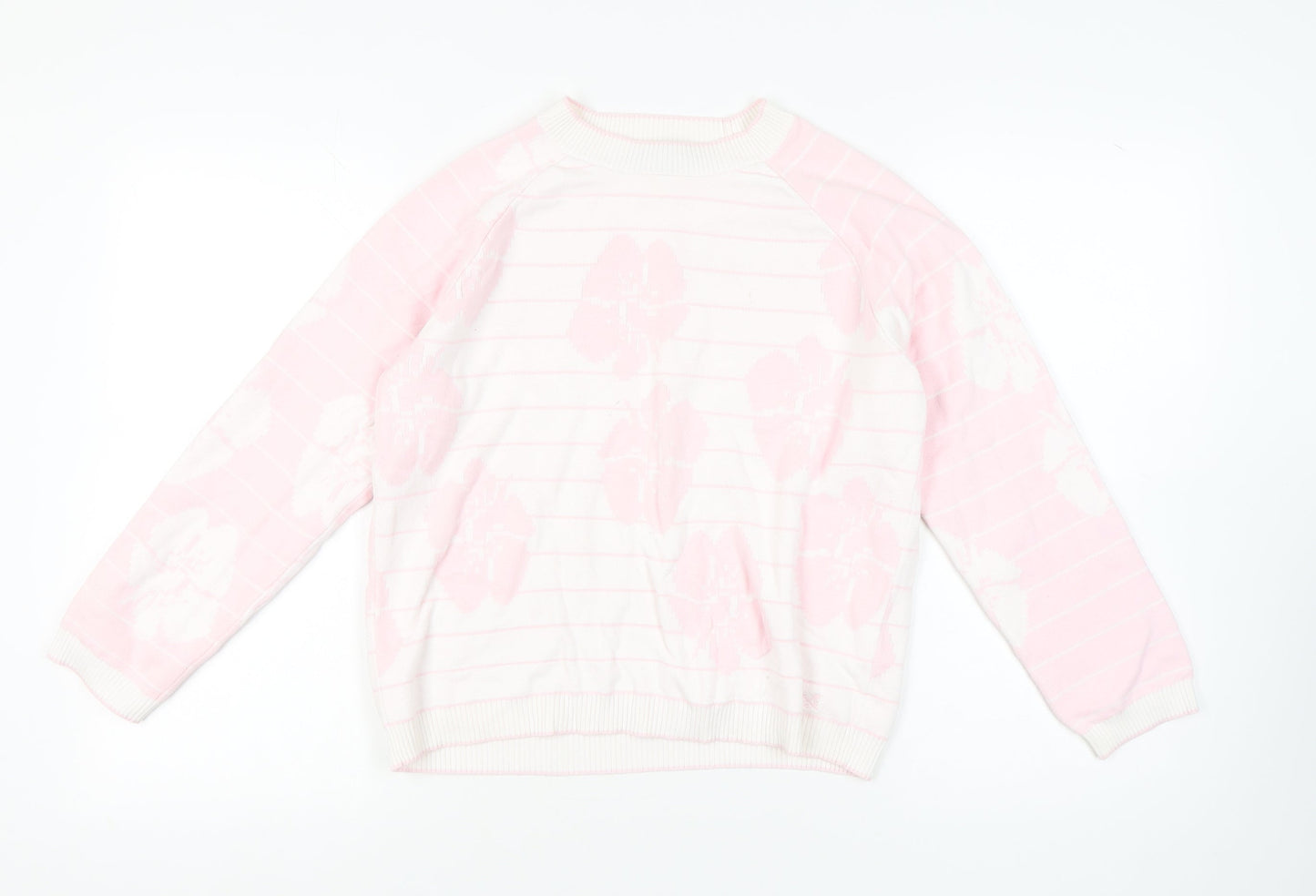Womens UK Size 12 Crew Clothing Company Pink Pullover Jumper