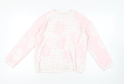 Womens UK Size 12 Crew Clothing Company Pink Pullover Jumper
