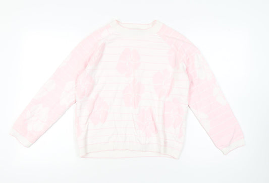 Womens UK Size 12 Crew Clothing Company Pink Pullover Jumper