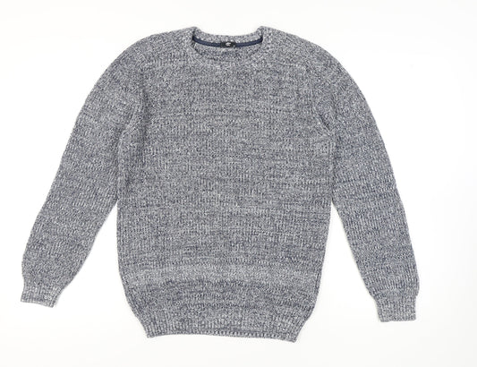 Cotton Traders Men's M Blue Knit Pullover Jumper