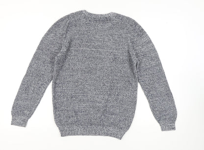 Cotton Traders Men's M Blue Knit Pullover Jumper