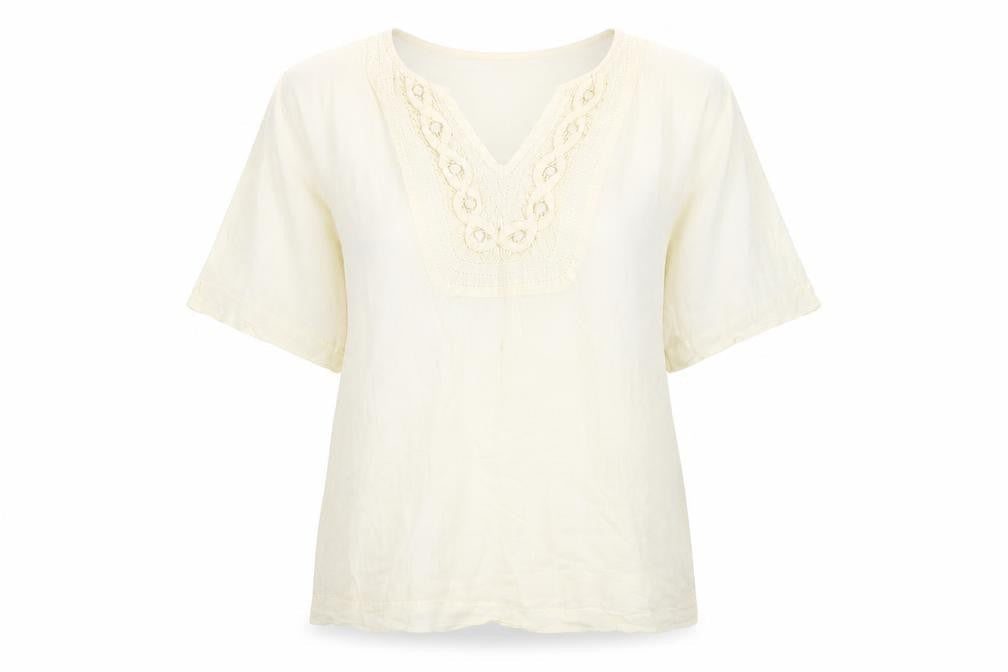 Womens UK Size M Mango Ivory Tunic Blouse