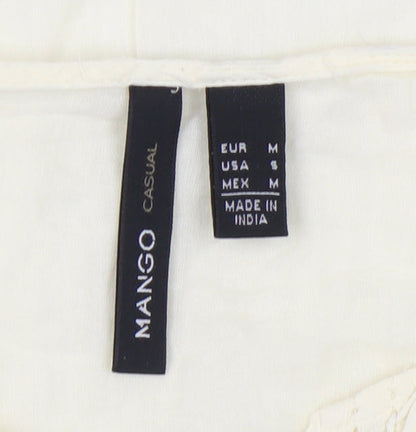 Womens UK Size M Mango Ivory Tunic Blouse