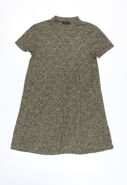 New Look Women's Green T-Shirt Dress Size 10 Casual