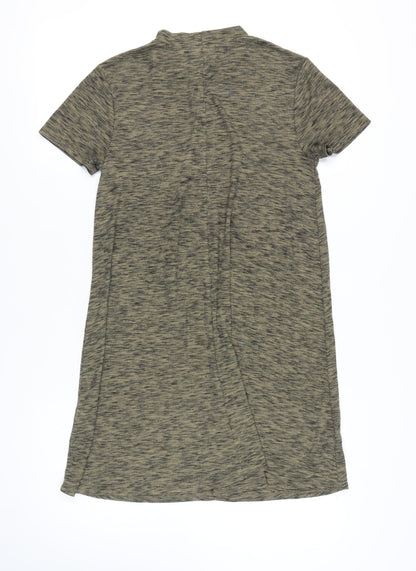 New Look Women's Green T-Shirt Dress Size 10 Casual