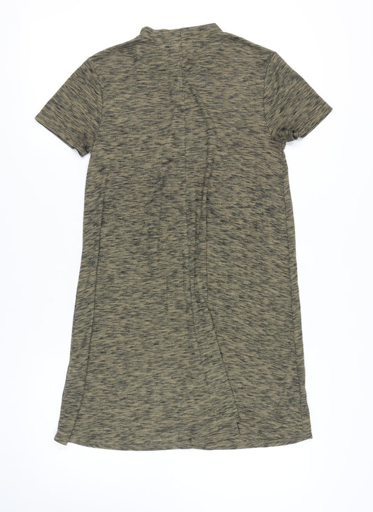 New Look Women's Green T-Shirt Dress Size 10 Casual