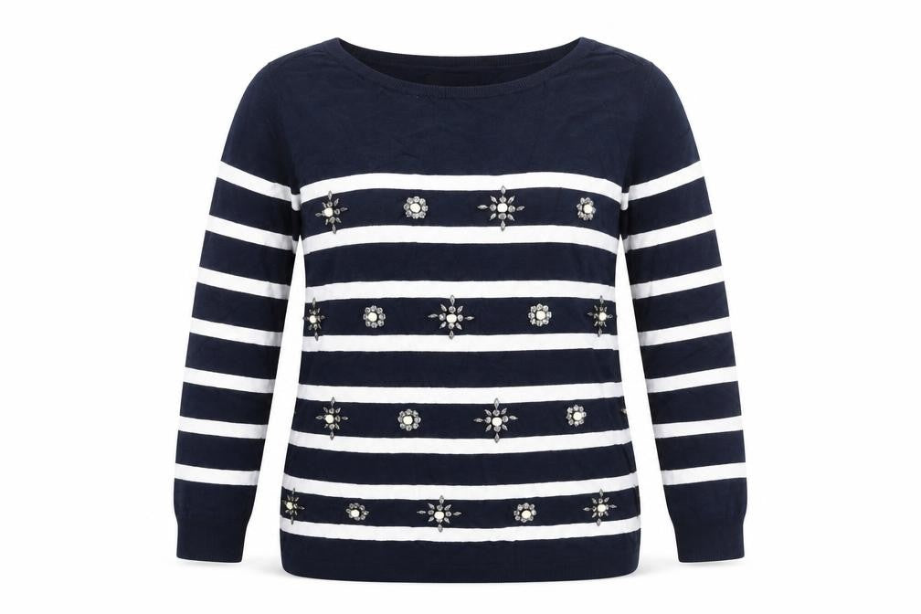 Womens UK Size 14 Jasper Conran Blue Pullover Jumper
